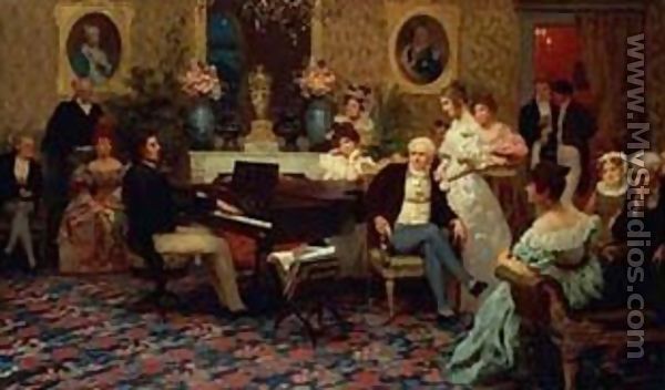 Chopin Playing the Piano in Prince Radziwill