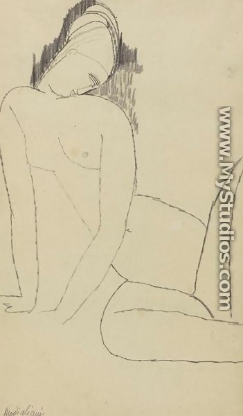 Nu Accroupi - Amedeo Modigliani