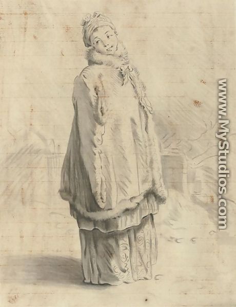 Girl in Russian Costume - Jean-Baptiste Le Prince