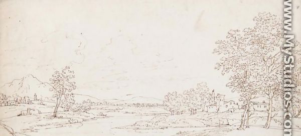 Panoramic View of a River Valley - Bernardo Bellotto (Canaletto)