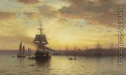 Shipping on the Hudson - Samuel Colman