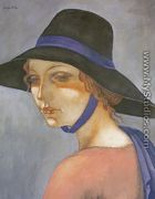 Portrait of a Young Woman in a Hat (Jadwiga Zak) - Eugene Zak