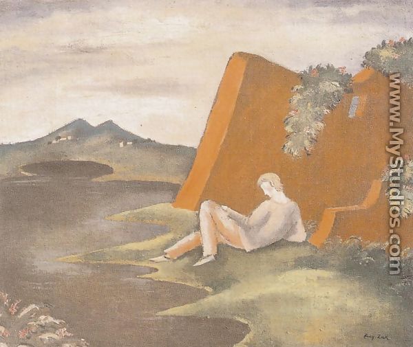 Idyll - Landscape with a Reclining Young Man - Eugene Zak