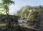 Mountain Landscape with a Castle (Fjell landskap med slott) - Johan Christian Clausen Dahl