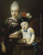 Child with a Young Girl (Et barn med en ung pige) - Jens Juel