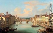 Arno from the Ponte Vecchio, Florence - Giovanni Signorini