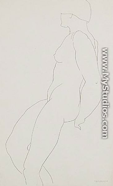 Standing Nude (Nu debout) - Tamara de Lempicka