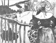 Breton Women at a Fence - Paul Gauguin