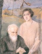 Old Man and a Girl - Teodor Axentowicz