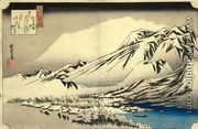 Lingering Snow on Mount Hira (Hira no Bosetsu) - Utagawa or Ando Hiroshige