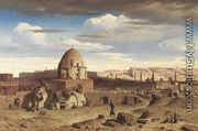 View of the South of the Necropolis in Cairo with the Citadel in the Background (Vue de la partie sud de la necropole du Caire, avec la citadelle à l'arrière-plan) - Prosper-Georges-Antoine Marilhat