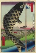 Suido Bridge on the Suruga Heights (Suidobashi Surugadai) - Utagawa or Ando Hiroshige