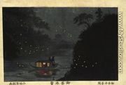 Fireflies at Ocha-no-mizu (Ocha-no-mizu hotaru) - Kobayashi Kiyochika