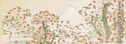 Mount Fuji with Cherry Trees in Bloom - Katsushika Hokusai