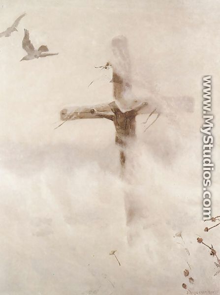 Cross in Blizzard - Jozef Chelmonski
