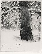 Oak in Snow Storm - Leon Wyczolkowski