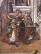 The Annunciation with St. Emidius, detail of the archangel Gabriel with the saint, 1486 - Carlo Crivelli