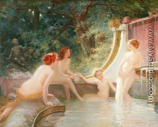 Bathers in a Fountain - Albert-Auguste Fourie
