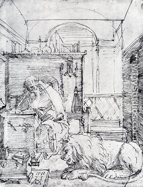 St. Jerome In His Study - Albrecht Durer