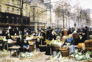 Le Marche aux Legumes (Market with Vegetables) - Victor-Gabriel Gilbert