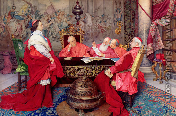 Cardinal Richelieu And His Council - Guiseppe Signorini