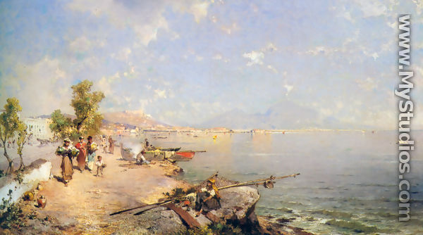 The Bay of Naples I - Franz Richard Unterberger