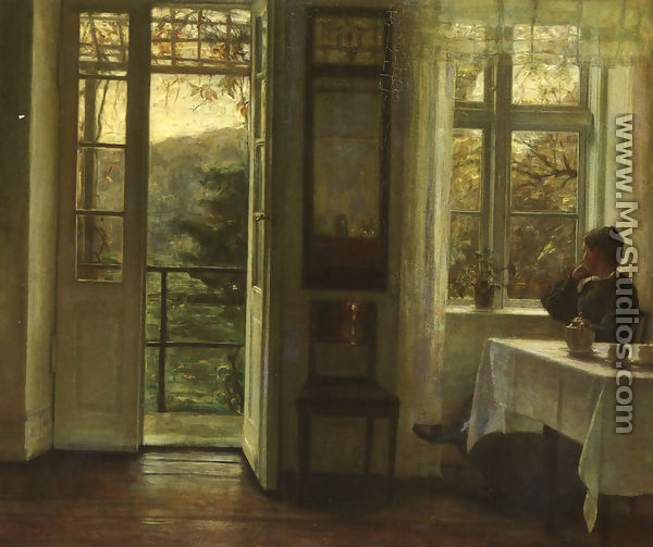 At The Window - Carl Vilhelm Holsoe