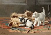 Playful Terrier and Kittens, circa 1880 - John Henry Dolph