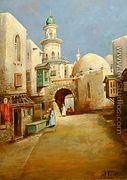 Peaceful Street in Cairo - Charles Théodore Frère