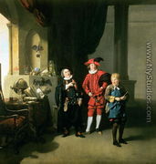 David Garrick with William Burton and John Palmer in 'The Alchemist' by Ben Jonson, 1770 - Johann Zoffany