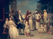 Sir Elijah and Lady Impey and Their Three Children - Johann Zoffany