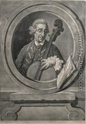Portrait of a musician, possibly Franz Joseph Haydn (1732-1809), engraved by M.A. Picot - Johann Zoffany