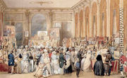View of a charity sale for the victims of Guadeloupe in the Grand Salon of the Palais-Royal, Paris - Eugene Louis  Lami