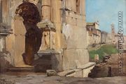Le forum romain et lArc de Triomphe de Septime Severe, 1883 - Albert Pierre René Maignan