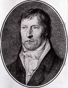 Portrait of Georg Wilhelm Friedrich Hegel (1770-1831), German philosopher, engraved c.1825 by F.W. Bollinger (1777-1825) - (after) Xeller, Johann Christian