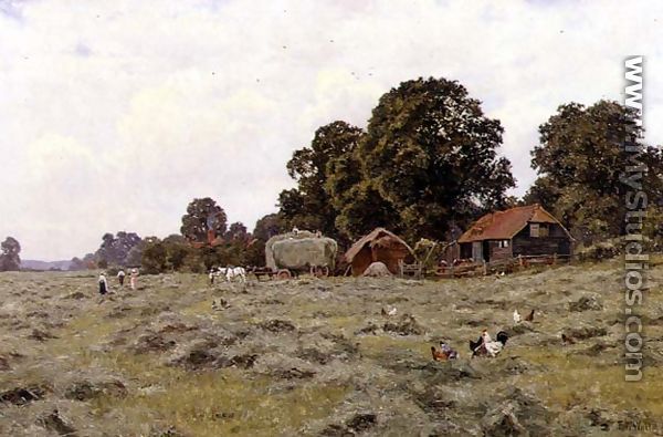 Haymaking in Fittleworth, Sussex - Edward Wilkins Waite