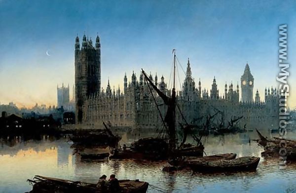 Houses of Parliament, Westminster, 1877 - Claude T. Stanfield Moore
