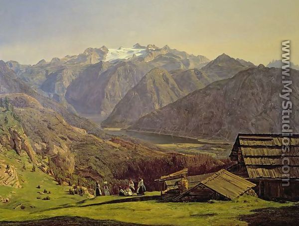 Hallstatter-See - Ferdinand Georg Waldmuller