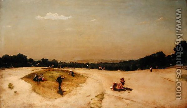 Cricket on Hampstead Heath, 1898 - Charles Walker
