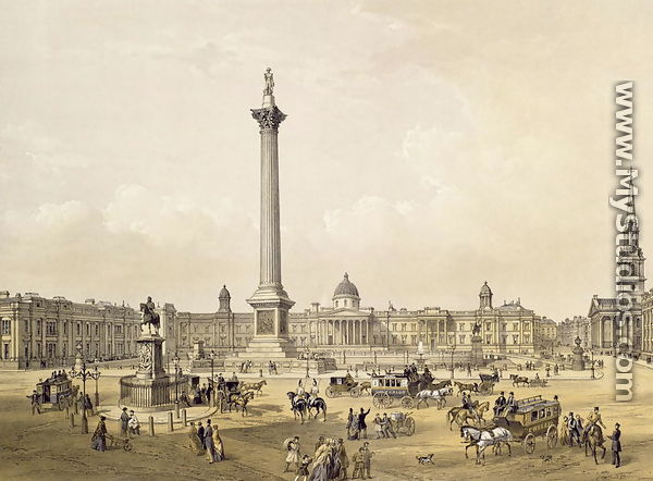 Trafalgar Square, with The National Gallery and St. Martin
