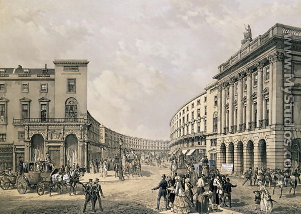 The Quadrant, Regent Street, pub. 1852 - Edmund Walker