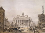 Royal Exchange and The Bank of England, pub. 1852 by Lloyd Bros. & Co. - Edmund Walker
