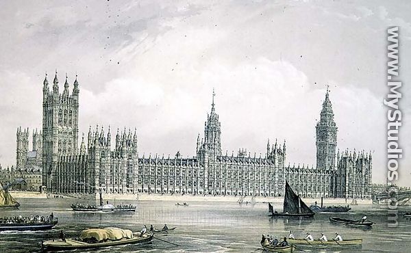 The New Houses of Parliament, engraved by Thomas Picken (fl.1838-d.1870) pub. 1852 by Lloyd Bros. & Co. - Edmund Walker