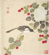 One of a series of paintings of birds and fruit, late 19th century 4 - Guoche Wang