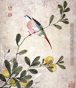 One of a series of paintings of birds and fruit, late 19th century 5 - Guoche Wang