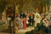 King James II (1633-1701) Receiving the News of the Landing of William of Orange in 1688, 1851 - Edward Matthew Ward