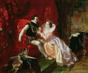 Leicester and Amy Robsart at Cumnor Hall, 1866 - Edward Matthew Ward