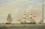 The Black Ball Line Brig, Wupper off Spurn Head, 1849 - John Ward