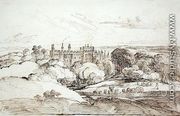 Lea Castle from above the Woods, 1814 - James Ward
