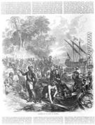 Landing of De Soto in Florida, from Ballous Pictorial Drawing-Room Companion, 1855 - Asa Coolidge Warren